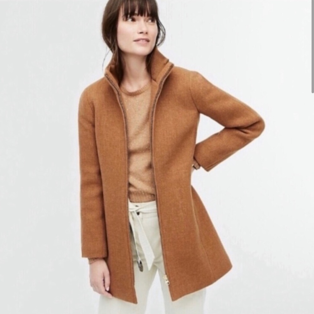 J.Crew Petite Lodge Coat in Italian Stadium Wool Cloth size 12P NWT